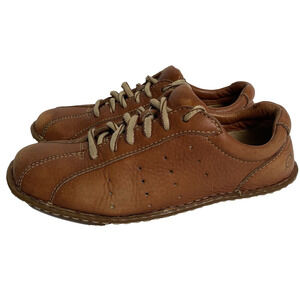 Born Women's Size 8 EU 39 Oxford Brown Full Grain Leather Comfort Lace Up Shoes